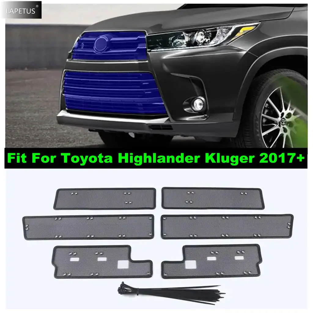 

Accessories Car Middle Insect Screening Mesh Front Grille Insert Net Anti-leaf Dust Fit For Toyota Highlander Kluger 2017 - 2019