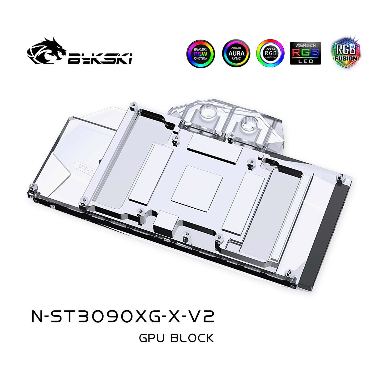 Bykski غطاء كامل GPU تبريد المياه RGB كتلة مع لوحة الخلفية ل Zotac RTX3090 3080 الألعاب N-ST3090XG-X-V2