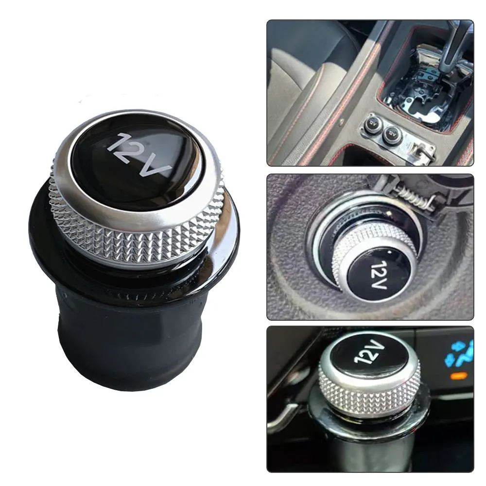 12V Car Cigarette Lighter Cover Chrome Plated Cigarette Lighter Plug 4H0919311 4L0919311 for Audi A3 A4 A5 A6L Q3 Q5 RS7