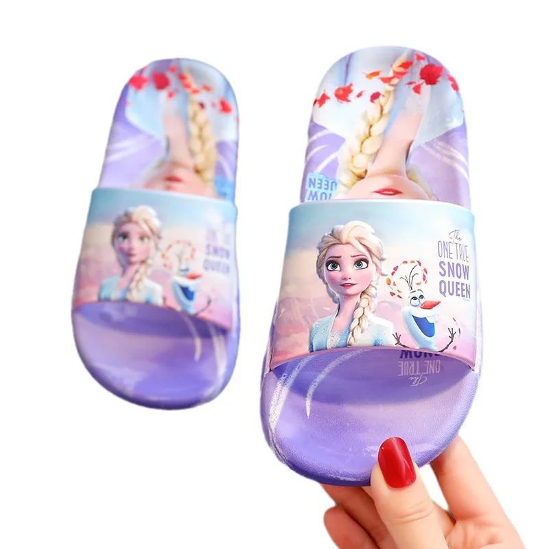 New Frozen Elsa Princess Live Home Slippers Girl\'s Summer Bathrooms Waterproof Slippers Cartoon Sandals Beach Sandal Shoes