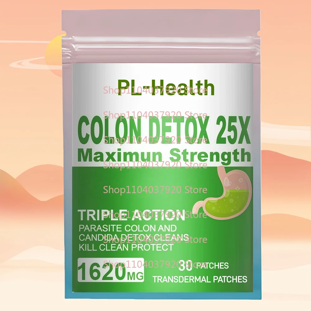 30 Plastrów Detoksykujących na Uszczelnięcia Traktu Dużego, Plastry Transdermałne na Oczyszczanie Wątroby i Traktu, Oczyszczanie z Toksyn, Zwiększenie Energii, Odchudzanie
