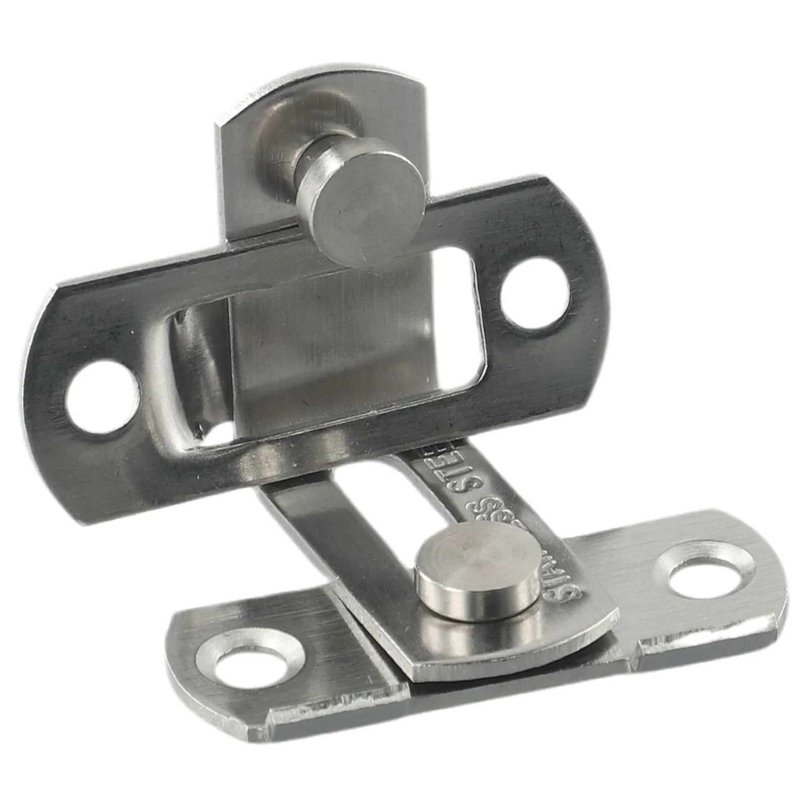 

Latch Door Bolt 3 Inch 90 Degree Buckle Hasp Silver Stainless Steel Furniture Small Pet Cage Cabinet Sliding Door