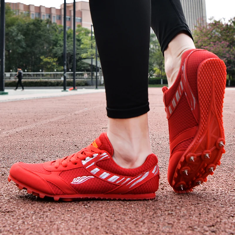 Scarpe da allenamento leggere per atletica da salto per uomo e donna, scarpe da pista e da campo, scarpe da ginnastica da corsa