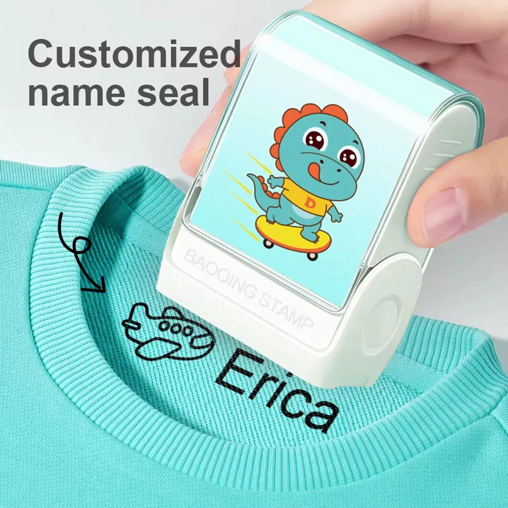 

Набор штампов с именем для детей на заказ - моющаяся печать с черными чернилами для малышей, многоразовый водонепроницаемый штамп «сделай сам», подарок на день рождения