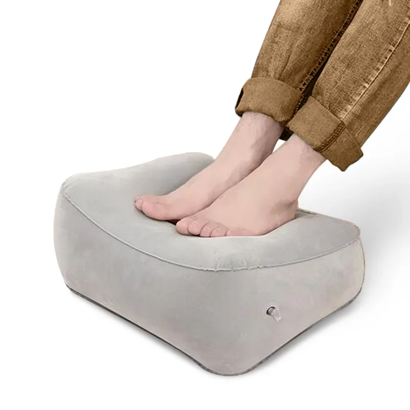 

Useful Inflatable Portable Travel Footrest Pillow Plane Train Kids Bed Foot Rest Pad PVC For Travel Massage Car