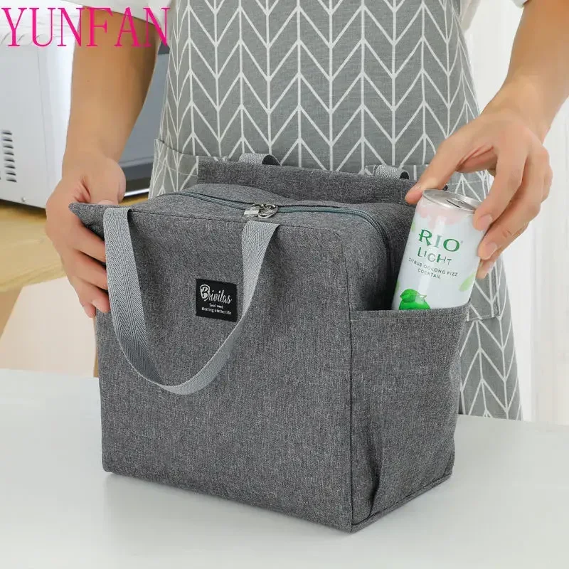 2026 New Thermal Lunch Bag Women Men Large Capacity Aluminum Foil Insulated Tote for Work School Food Storage