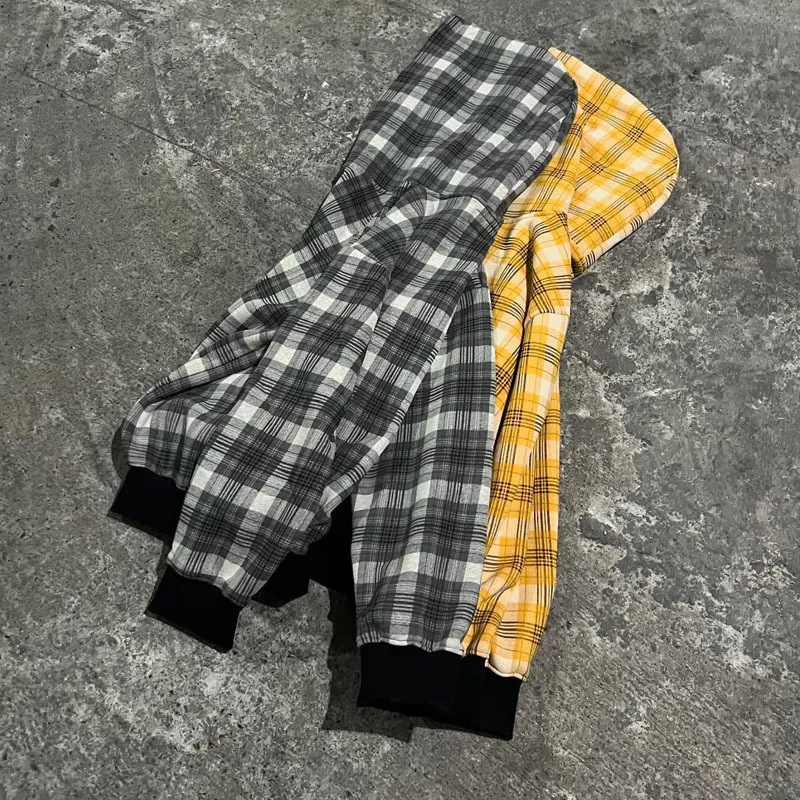 Autumn Winter New Women's Hoodie Sports and Leisure Jacket Checkered Pattern Couple Style Korean Edition Style