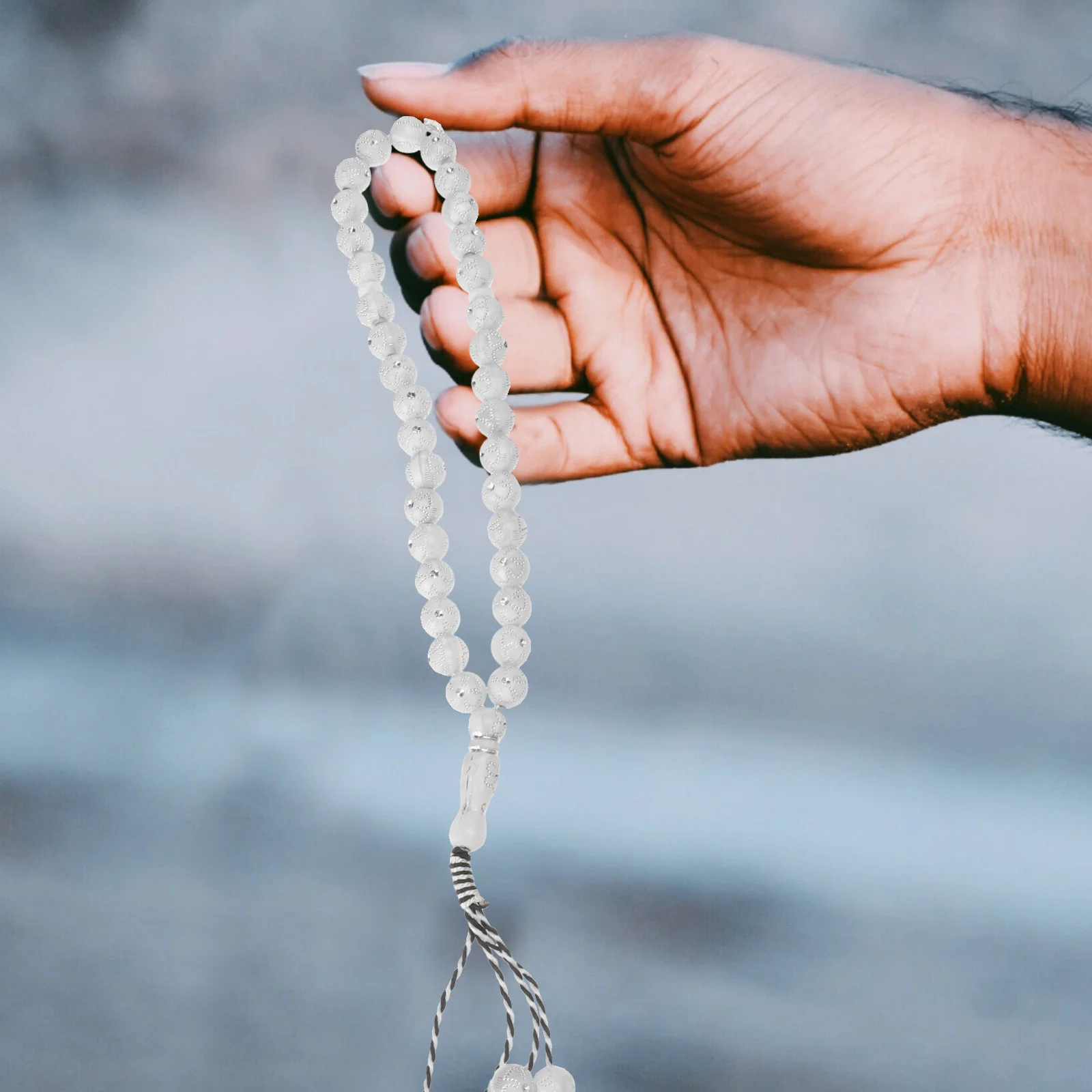 Pulsera de cuentas musulmanas Eid, Rosario islámico de oración, adorno de bolsa, 1 unidad