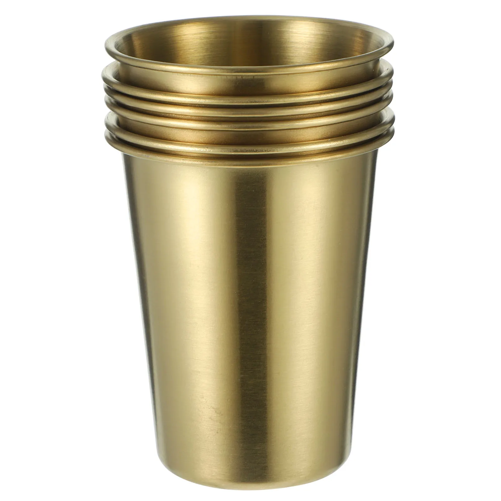 

6Pcs Stainless Steel Titanium Cup Set Metal Water Beer Coffee Drinking Cups for Party Home Stainless Steel Cups
