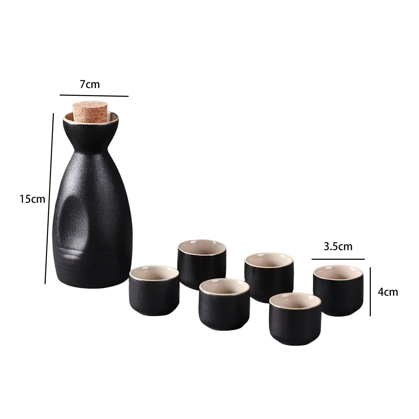 Sake Pot Cups Set Drinkware Creative Decoration for Kitchen