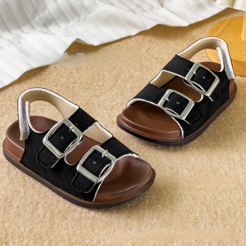 Sandalias De Mujer	2026 Summer New Kids Sandals Comfort Non Slip Boys' Beach Shoes Simple Versatile Girls' Thick Bottom Sandals