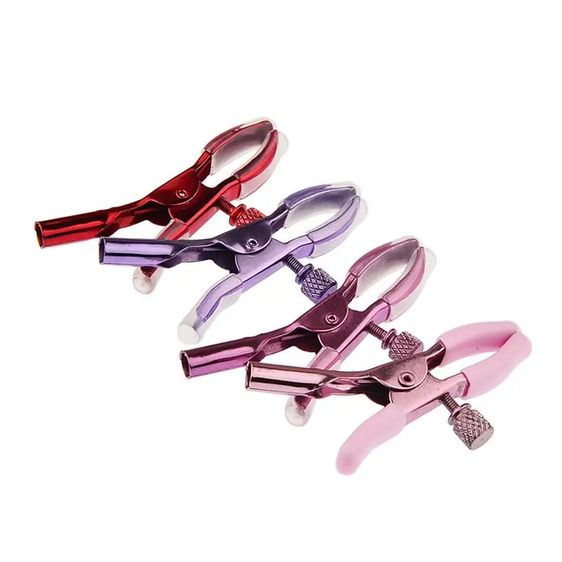 2 Pcs Gay Slave Sex Stuff Stimulator BDSM Scatter Color Metal Nipple Clip Adult Women's Sex Toys