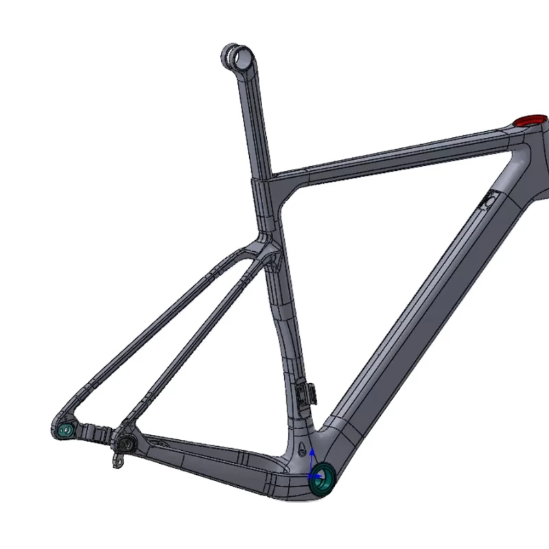 

2023 New Design Toray T1000 carbon fiber 700*45C Hidden cable frame cyclocross gravel bike frameset