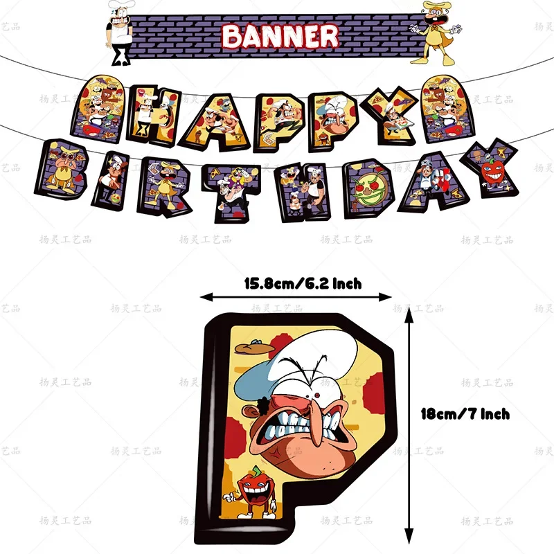 Cartoon Pizza Tower Theme DIY Balloons Party Supplies Birthday Banner Latex Balloon Decoration Cake Supplies Kid Toys gift