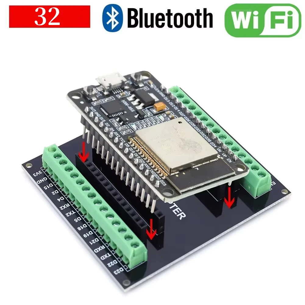 Placa de Expansão 32S CP2102 NodeMCU-32S Lua Módulo de 30 pinos/38 pinos GPIO E32 WiFi Bluetooth de Baixa Potência