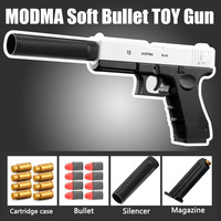 Newest Glock18 Shell Ejecting Soft Bullet Toy Gun Pistol for Children Outdoor Game Boys Gift Safe Weapon Simulation Armas