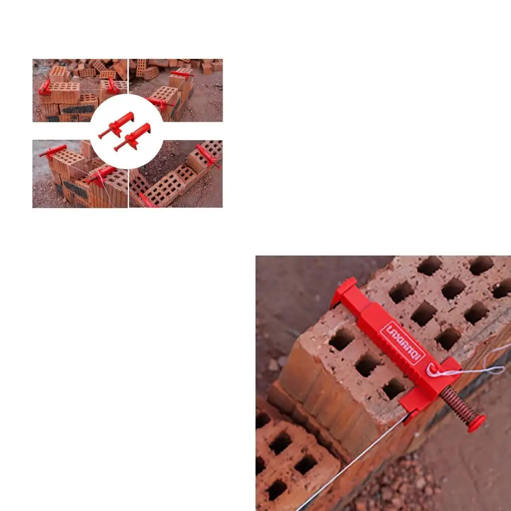 

P82E 2Pcs Brick Hook Clips Brick Wall Clips for Hanging Leveling Measuring Tool Brick Liner Brick Wall Brick Mounting