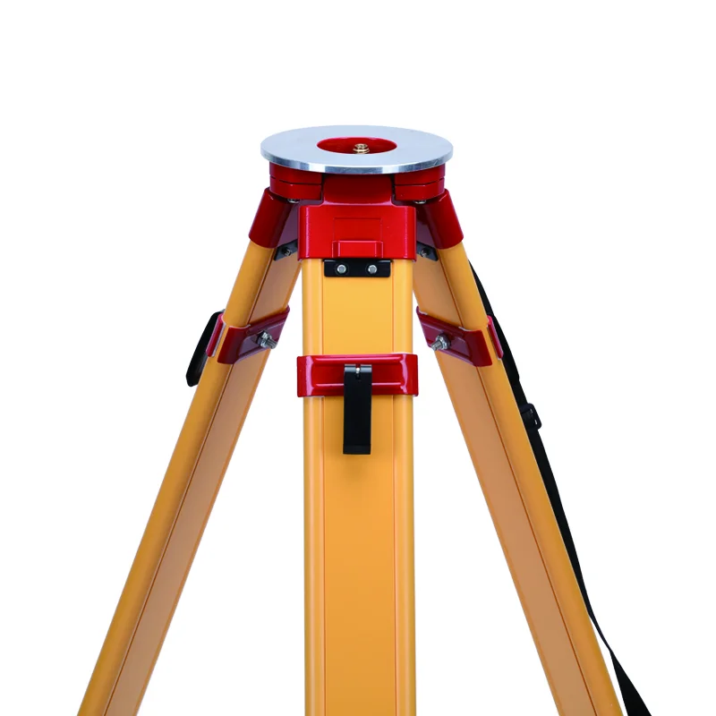 RTW20 Double lock  Wooden Survey Tripod with Flat Round Head for Total Station Theodolite Laser Level Survey Equipment 2024 New