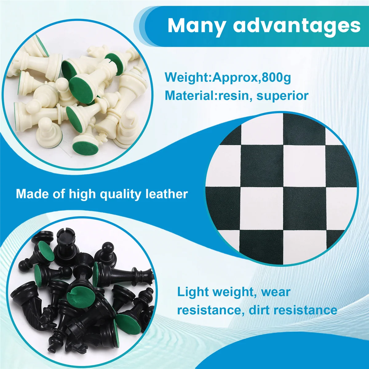 【السعر الساخن】لوح فلنلت من الجلد الناعم للشطرنج، محمول ومريح، رقعة شطرنج جلدية للترفيه في الهواء الطلق، لعبة شطرنج