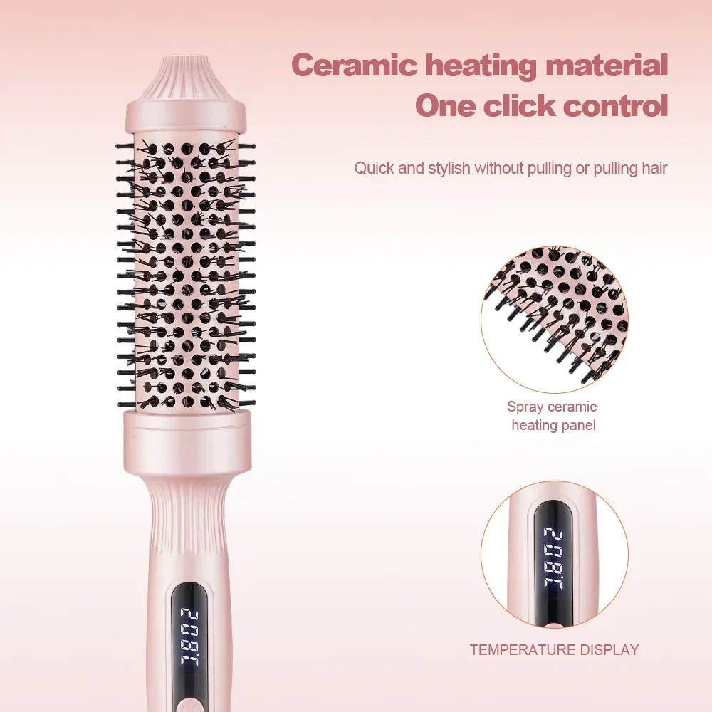 High quality   Electric Curling Comb Fluffy Comb Digital Display Multi-speed Temperature Regulation Curling Iron Large Wave Curl