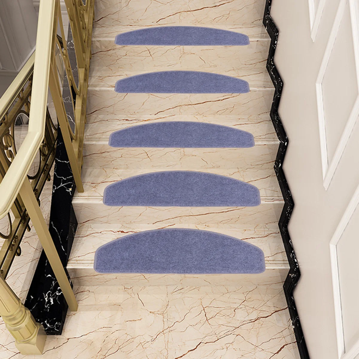 

1Set Stair Step Carpet Non-Slip Durable Washable Noise Reduction Mat for Home Dorm Hotel Safety Comfortable Stair Step Mat