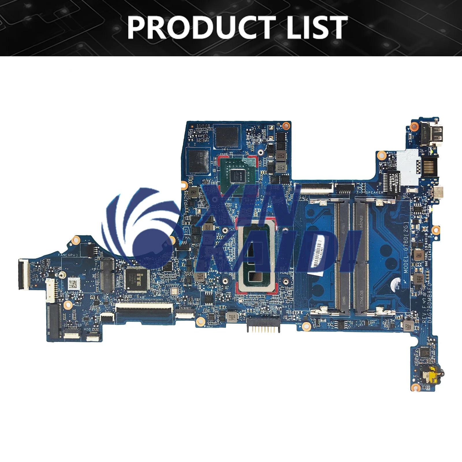 Notebook Systemboard For HP Pavilion 15T-CS 15-CS L34174-001 L34173-601 DAG7BDMB8F0 Laptop Motherboard CPU I3 I5 I7 8th Gen