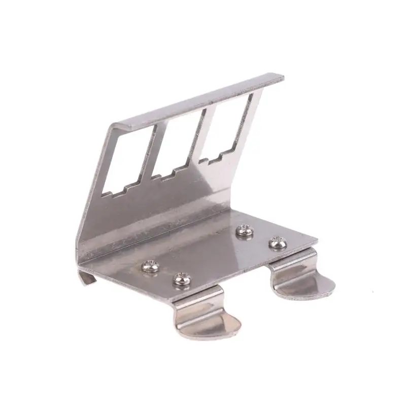Adaptador Keystone de carril DIN RJ45, 3 puertos, soporte de conector, herramienta auxiliar de carril fijo de paso de red