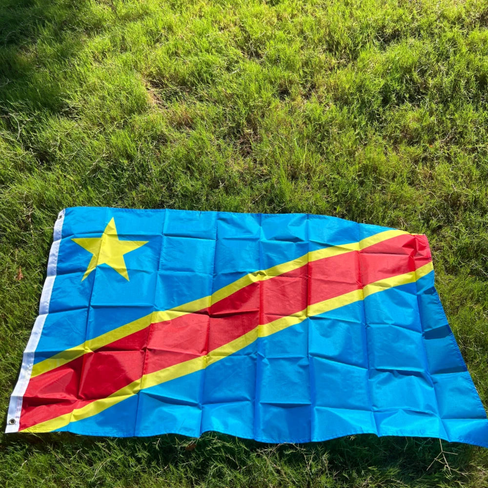 CZY  Congo flag 90X150cm Congo Democratic Republic of the Congo flag Banner National flag Home Decoration flags