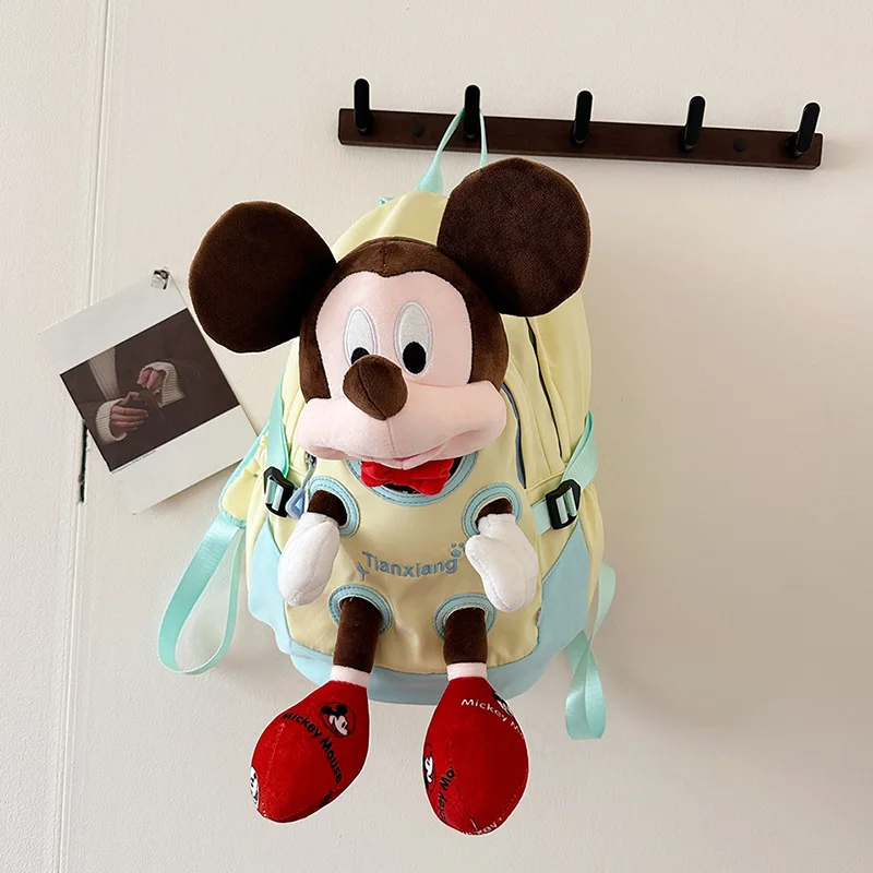 حقيبة ظهر ديزني ميكي ماوس للنساء والفتيات بسعة كبيرة ولطيفة وعصرية ومتينة ومطبوعة برسوم كرتونية للتسوق في الهواء الطلق والسفر #5