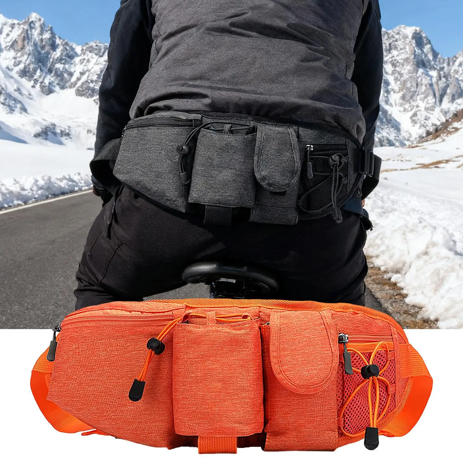 

Поясная сумка для бега Регулируемая поясная сумка на молнии Пояс для бега Поясная сумка для езды на велосипеде Тренировки Прогулки Путешествия Кемпинг Велоспорт