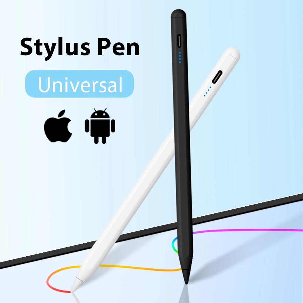 Universal TouchPen For Ios Android Windows Samsung Xiaomi Phone Tablet Stylus Pen LED Magnetic Adsorption Phone Pen Apple Pencil