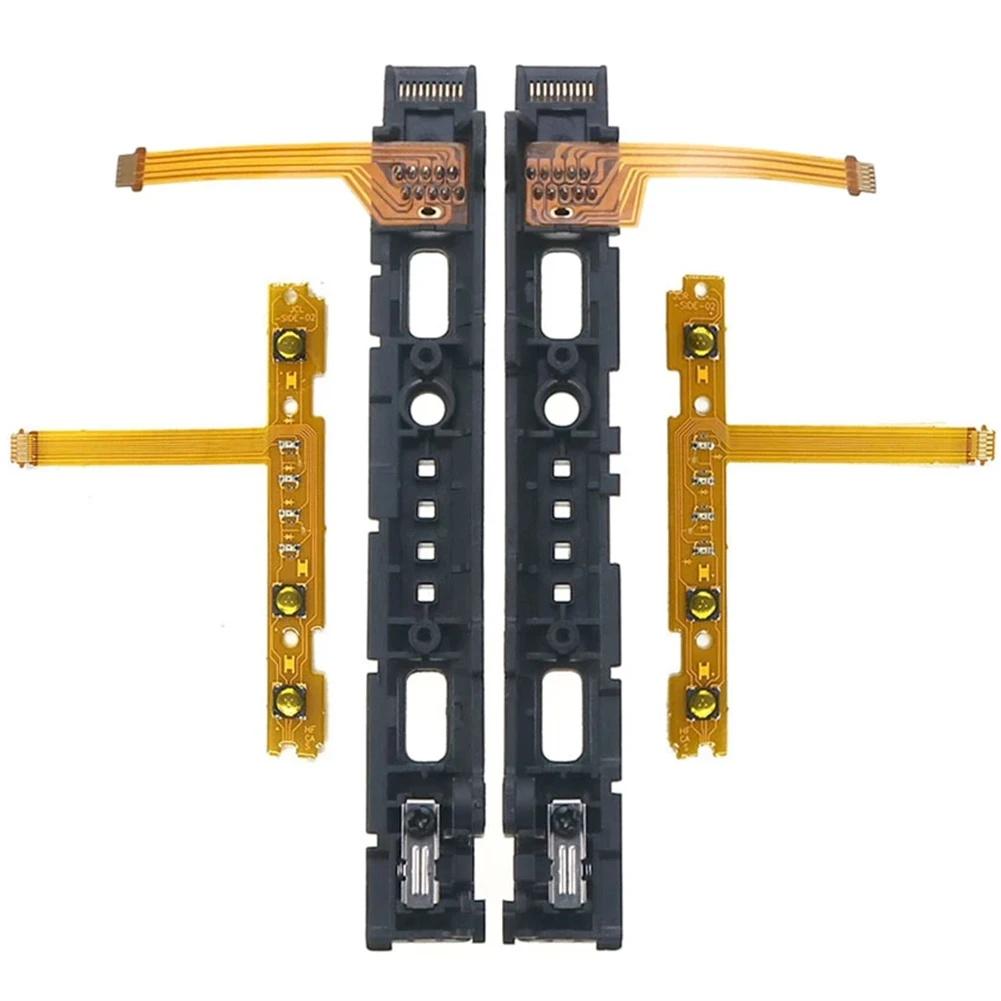 Flashdeals Replacement LR Slide Left Right Slider Rail with SL SR Flex Cable for Switch NS Controller