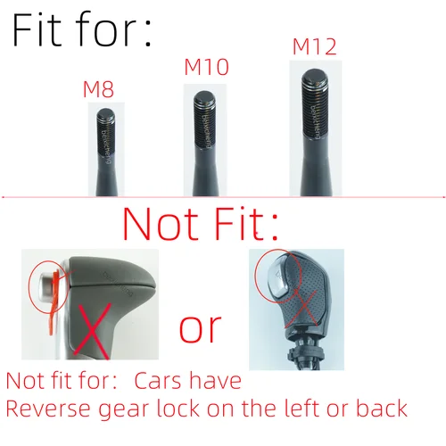 Imagen 2 del producto Perilla de palanca de cambios de coche LED Universal Manual M8/M10/M12 de 5/6 velocidades para Toyota/Honda/Hyundai/Mazda/Lexus