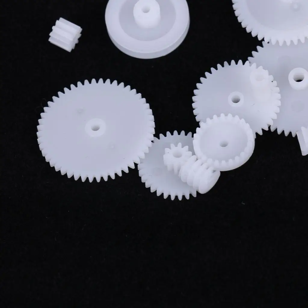 Kit de Engrenagens Plásticas DIY Compatível com Engrenagens Helicoidais, Acessórios para Máquinas de Modelismo para Projetos Infantis
