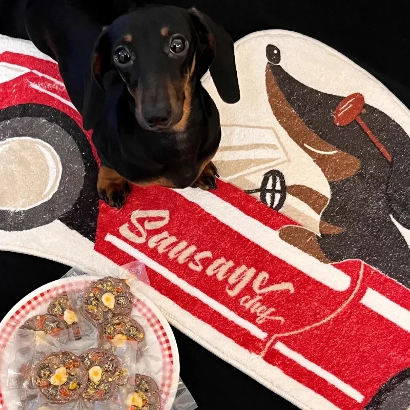 

Dachshund Decorative Living Room Carpet Cool Car Cute Simple Bedside Mat Cloakroom Leisure Area Study Room Plush rugs Alfombra