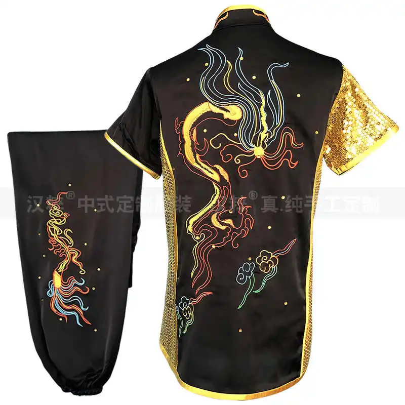 Wuwhsu Changquan Wushu Performance Competition Colorful Uniform Routine Physical Exam Wushu Uniform Adults Men and Women Emb