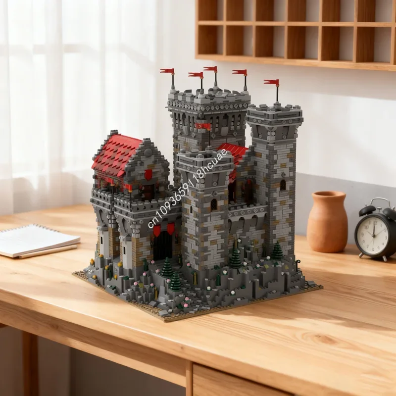 

6524 детали MOC: Конструктор «Замок Редрок» — Архитектурная модель для самостоятельной сборки. Идеальный подарок на Рождество, креативная развивающая игрушка, кирпичики для творчества на День рождения.