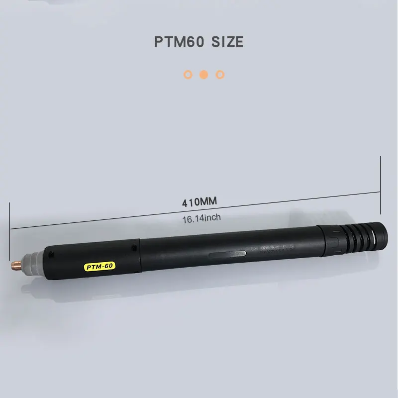 PTM-60 Plasma Cutting Gun Iptm60 Air Cooled Gas Torch for Machine  PTM60  Non-HF Plasma Cutting Torch Straight Head CNC 60A
