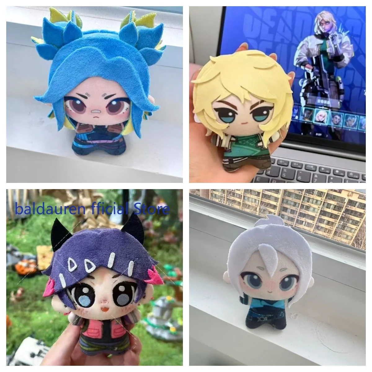 VALORANT جيت النيون القرنفل ديدلوك أنيمي القطن Nunu الجسم حقيبة طالب قلادة بلوشي المفاتيح الكرتون التميمة تأثيري هدية عيد الميلاد