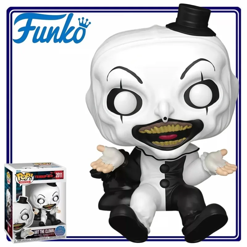 FUNKO POP Terrifier Art Clown Sitting Figure Collect Toy Desk Decor Horror Peripheral Gift for Fans Birthday Christmas Present