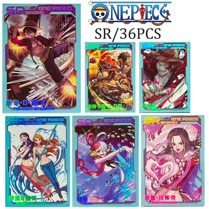 

One Piece SR-36PCS Perona Yamato Uta Luffy Zoro Hancock Ace Anime Boy Collectible Cards Christmas Birthday Present