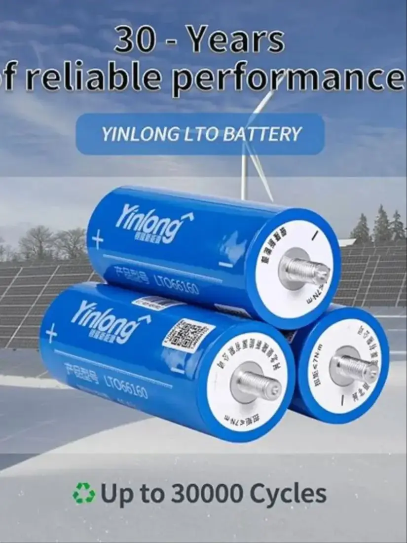 23V 45Ah, 100% originele Yinlong LTO 66160 lithium-titanium batterij DIY 12V/24V/48V zonne-energie - afbeelding 2