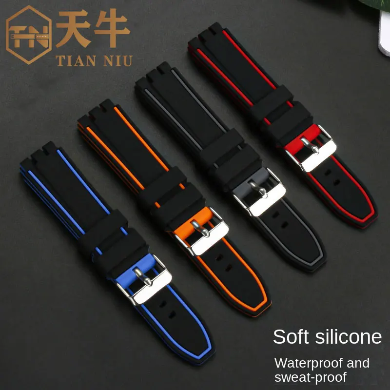 Men's Rubber Watchband for Swatch Watch Strap YVS400/451/454/420 YVS435 YVB404 Silicone Waterproof Sports Wrist Band 19/20/21mm