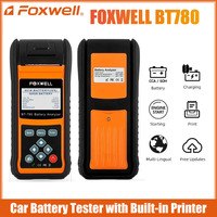 FOXWELL BT780 12V Battery Tester Car capacity AGM/GEL/EFB Analyzer Battery Monitor Car CCA/SOC/SOH Test with Built-in Printer