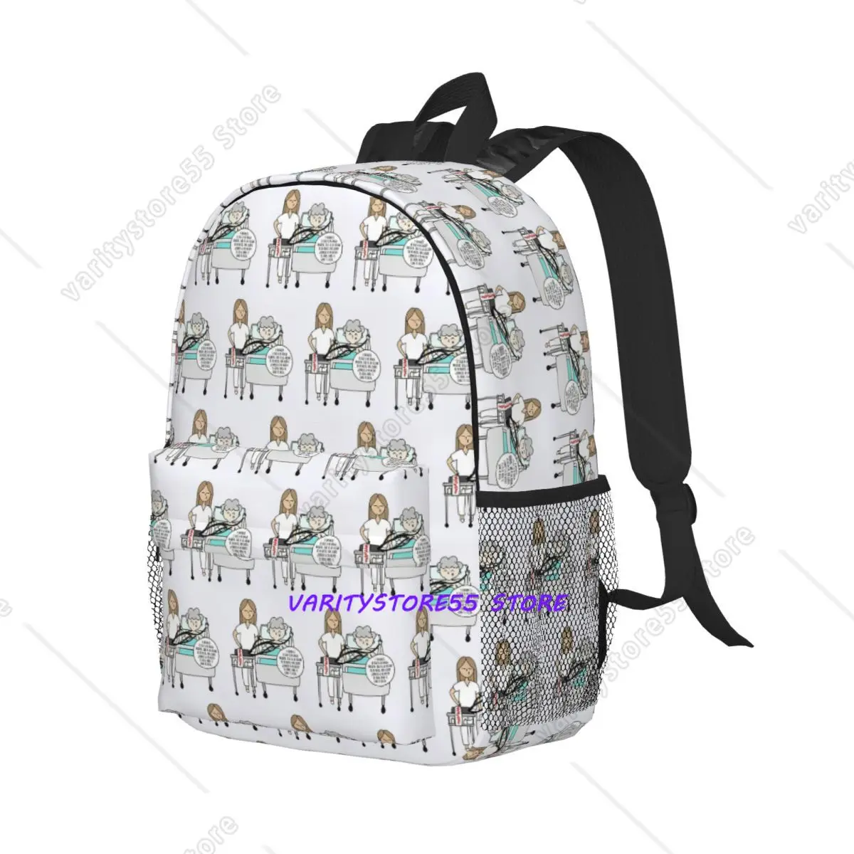 Enfermera En Apuros Backpack Student Boys Girls BookBag Kids School Bag Laptop Shoulder Bags for Men Women