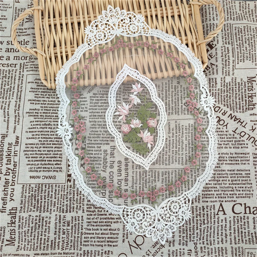 1 قطعة غطاء الطاولة الدانتيل الطعام المطرزة مفرش طاولة أنيقة مستديرة مفرش المائدة القهوة الوقايات منديل ديكور حفلات الزواج