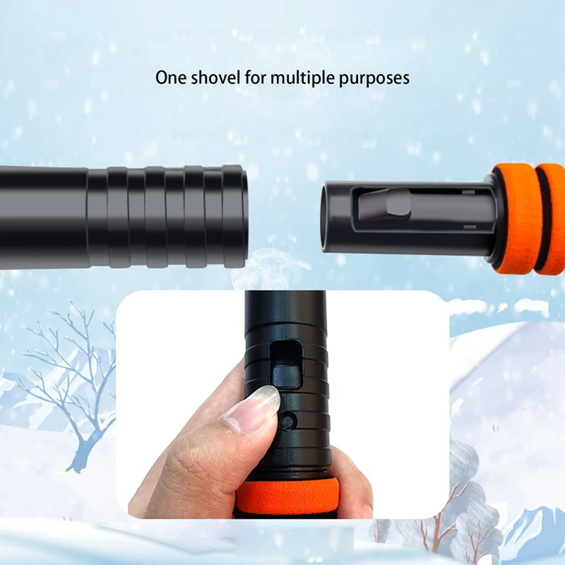 Winter Detachable Car Snow Sweeping Shovel With EVA Foam Handle Cleaning Scraping Tool Ice Scraper Removal Brush Auto Windshield