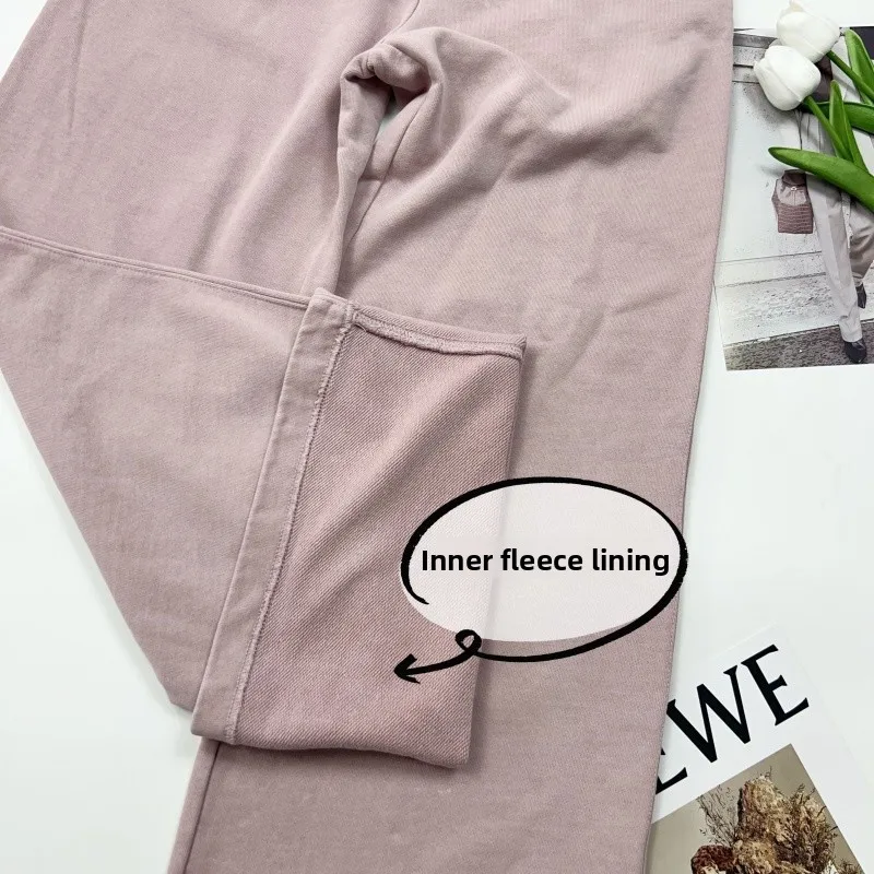 Lose Gerade Bein Bodenlangen Breite Bein Hosen frauen Casual Sport Hosen Outdoor Tragen Reine Baumwolle Fce Dstring