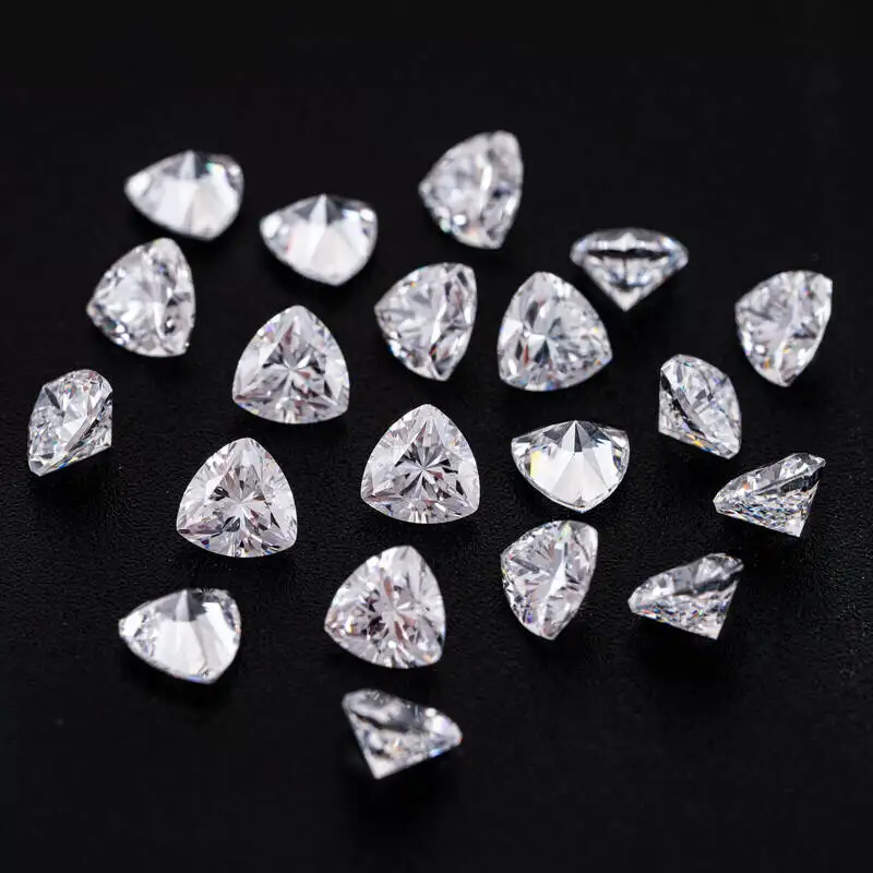 JoiasHome 0.1-6Ct D Color VVS1 Trillion Cut Moissanite Loose Stone Certified Lab Grown Triangular Moissanite Diamond