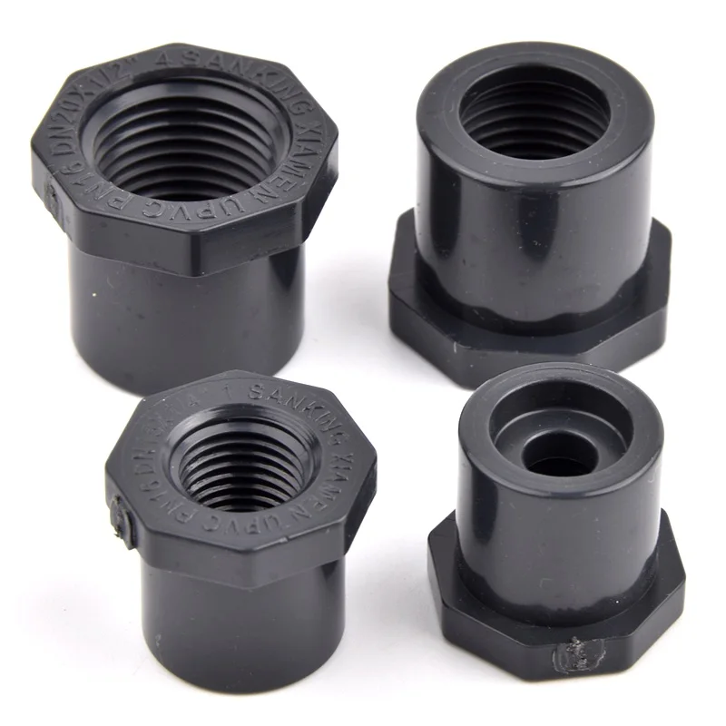 1/5/10Pcs UPVC Female Thread Bushing Straight Connector Aquarium Fish Tank Fittings Adapter Garden Irrigation Plastic Tube Joint